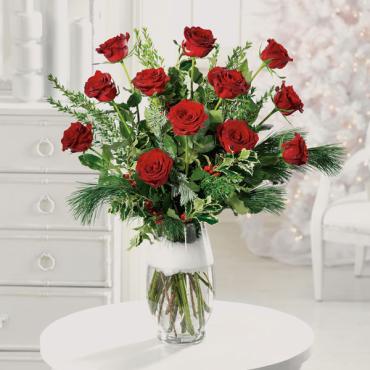 Dozen red roses