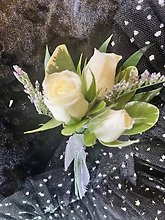 Blissful White Boutonniere