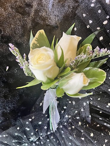 Blissful White Boutonniere