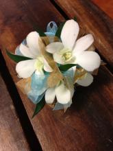 White Dendrobium Orchid Wristlet