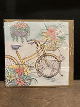 Cat and Bicycle Greeting Card